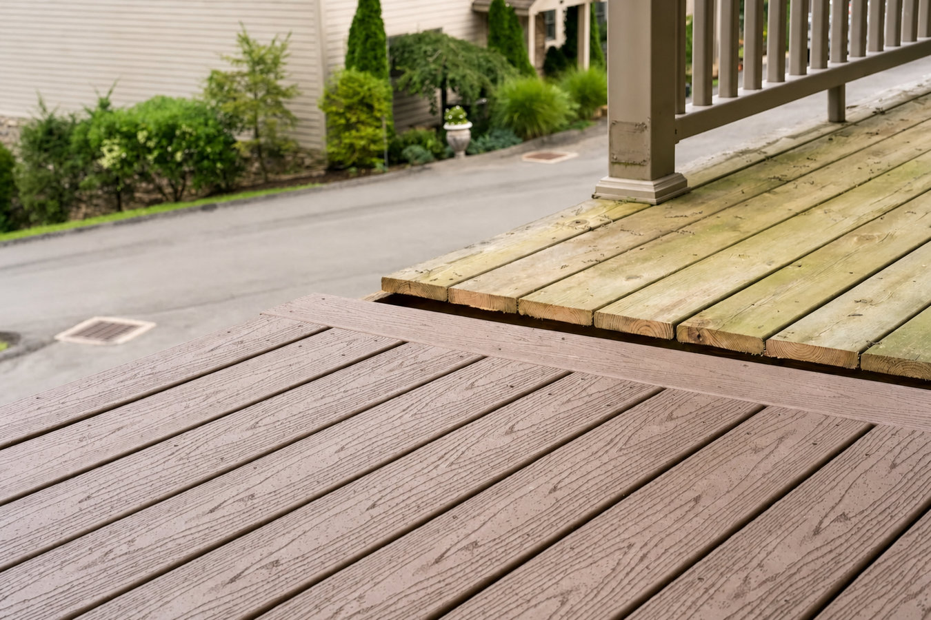 Trex deck installation
